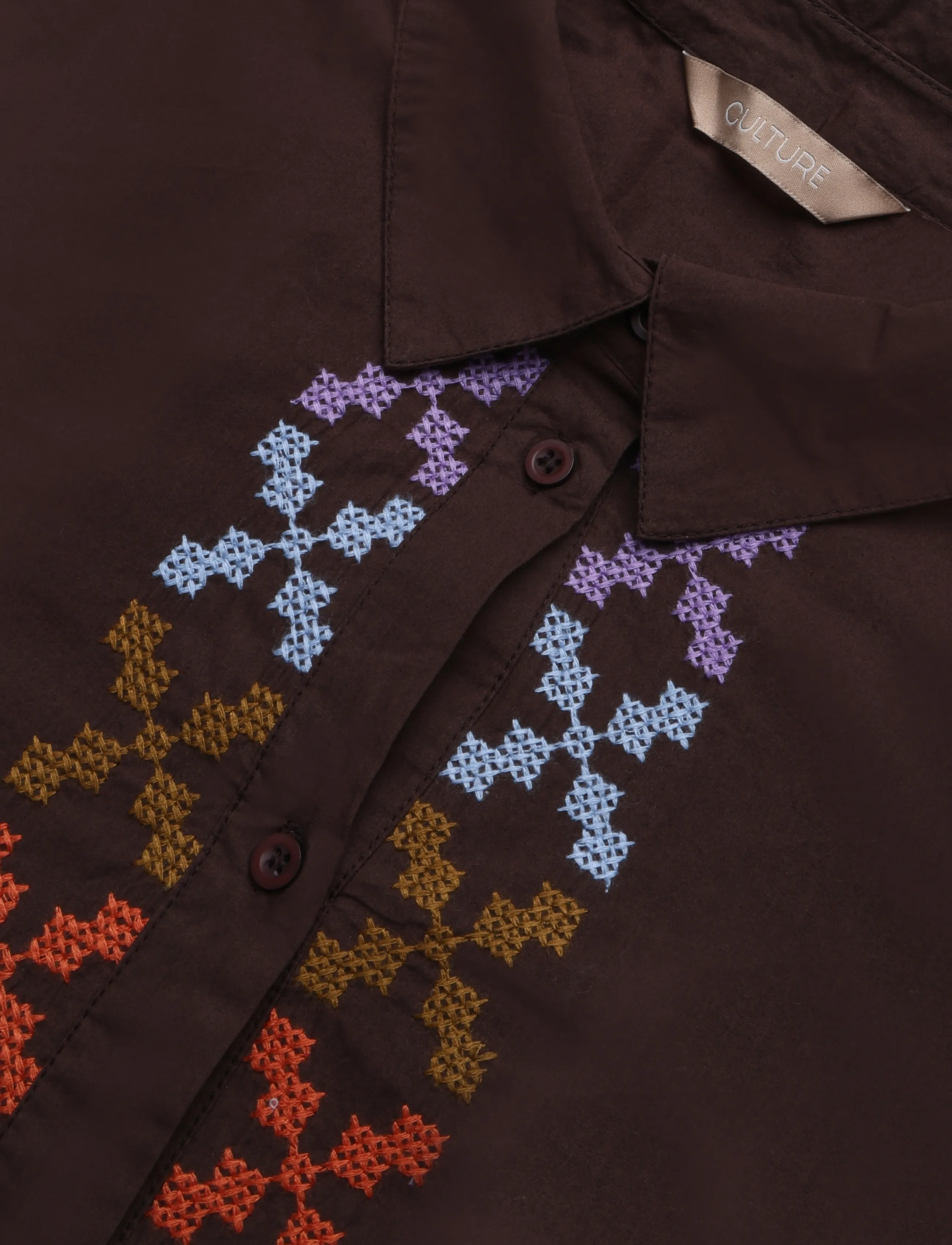 Culture - CUbreezy Shirt - langärmlige hemden - coffee bean/violet - 2