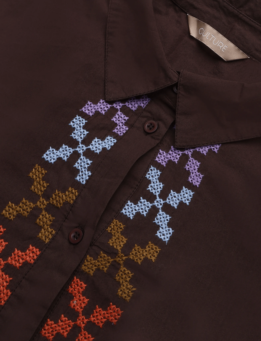 Culture - CUbreezy Shirt - langärmlige hemden - coffee bean/violet - 2