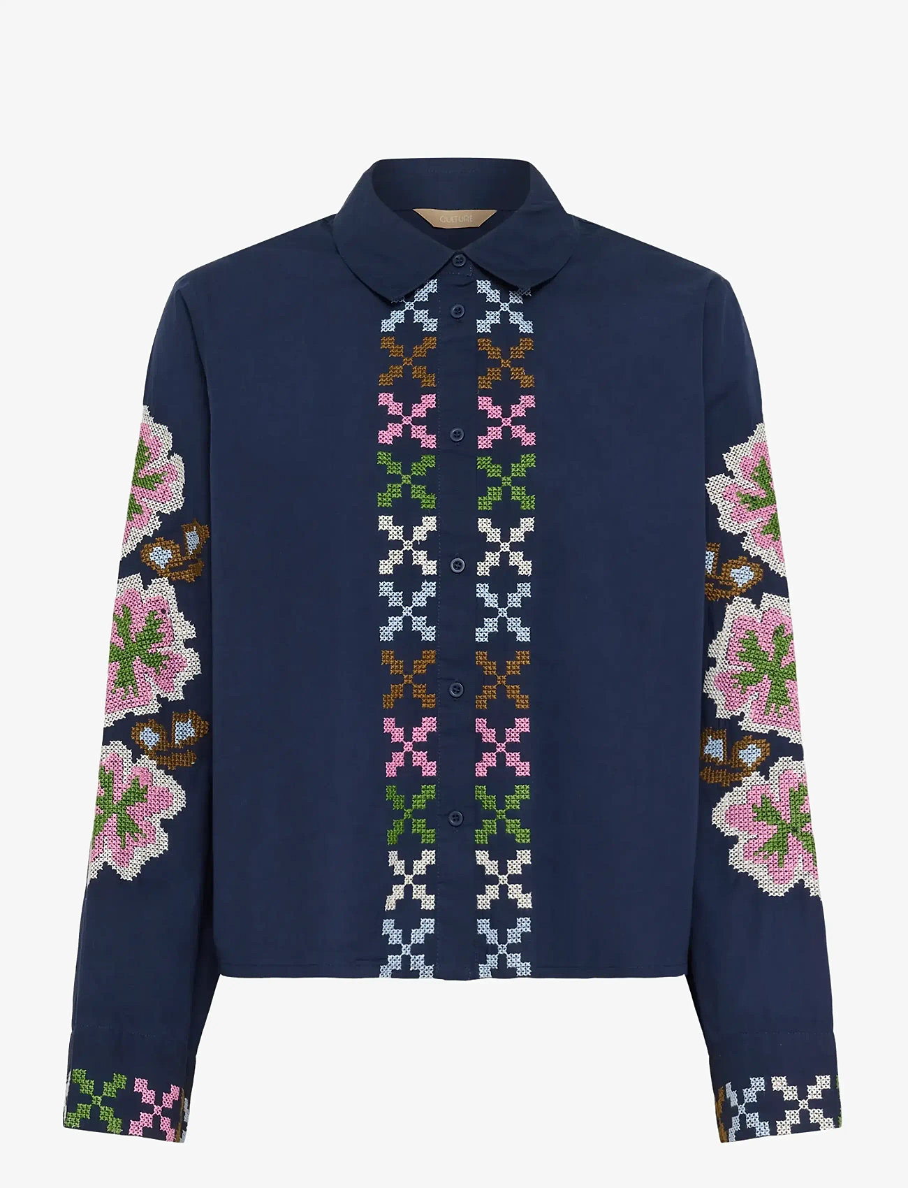 Culture - CUbreezy Shirt - langärmlige hemden - dress blues - 1