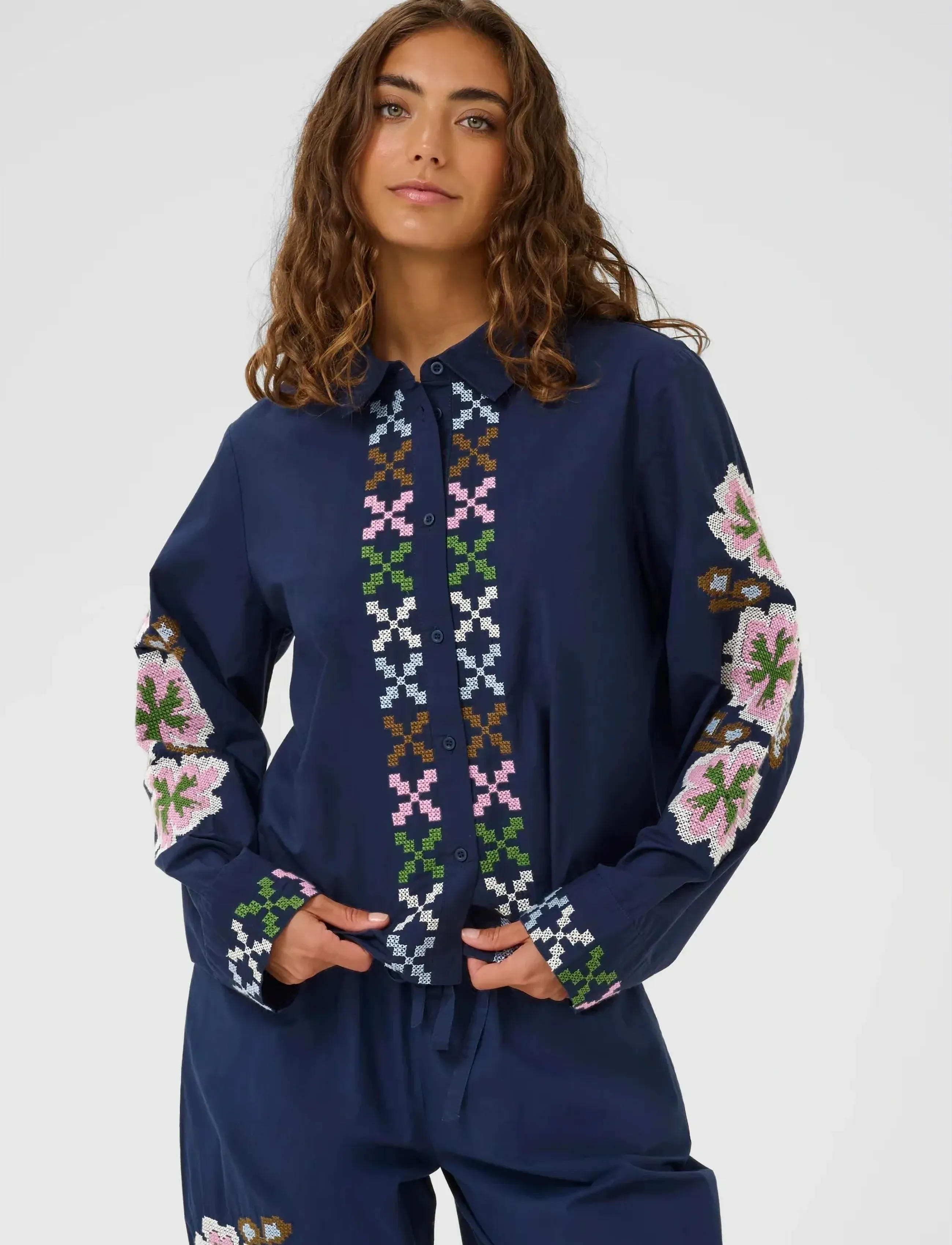 Culture CUbreezy Shirt - Blusar & Skjortor - DRESS BLUES / navy