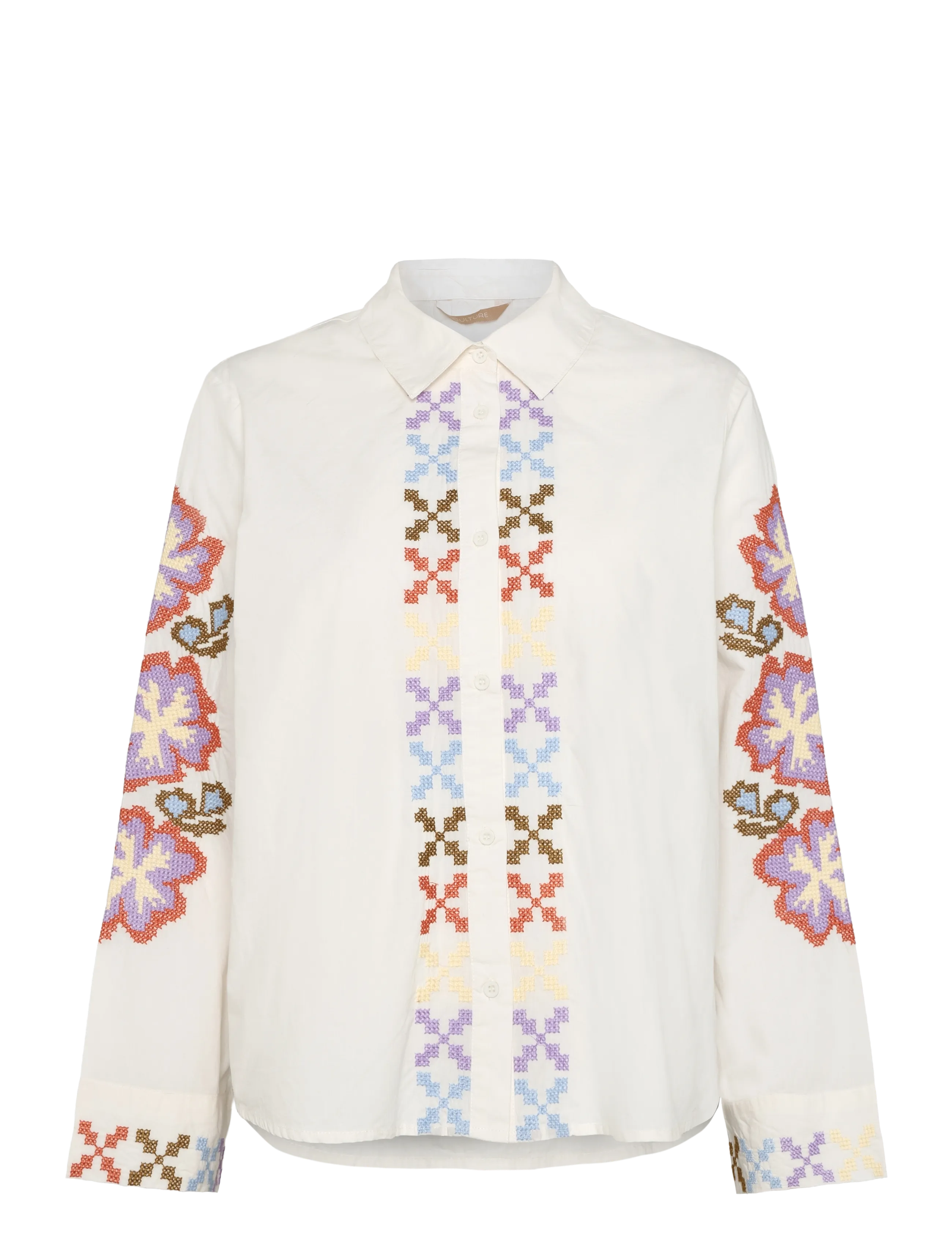 Culture CUbreezy Shirt - Blusar & Skjortor - SPRING GARDENIA/VIOLET / cream