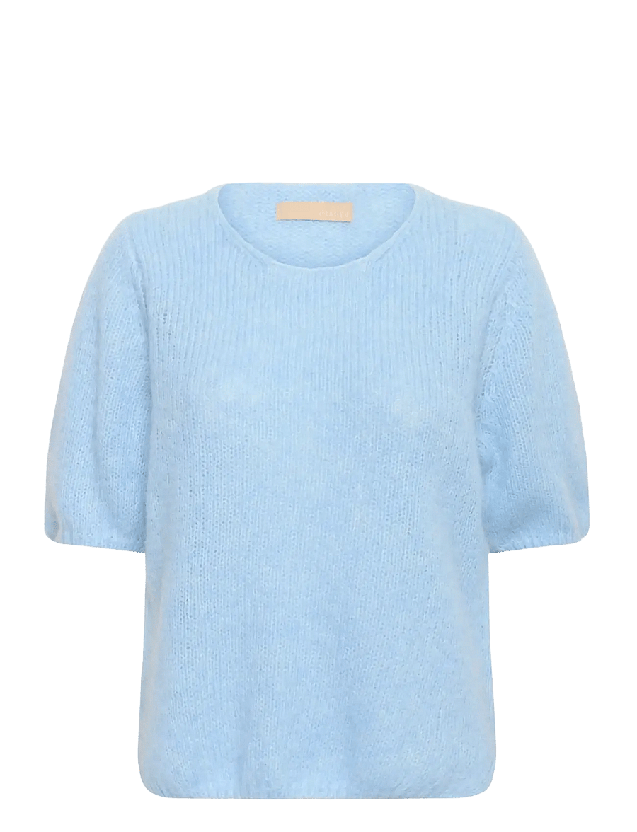 Culture - CUcemilie SS Pullover - striktrøjer - cashmere blue melange - 0