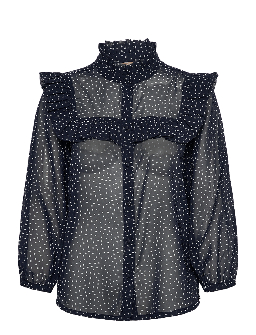 Culture - CUalita Shirt - long sleeved blouses - dress blues/white dots - 0