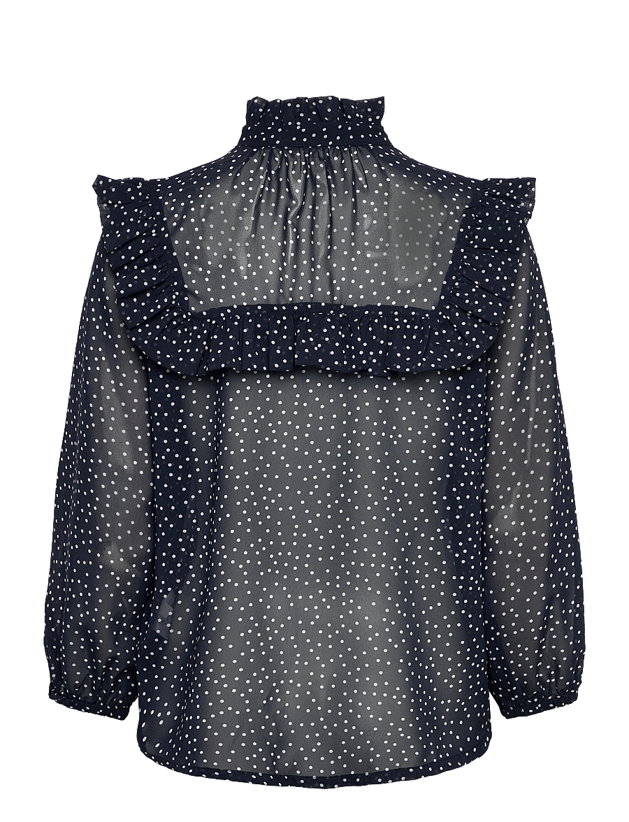 Culture - CUalita Shirt - long sleeved blouses - dress blues/white dots - 1