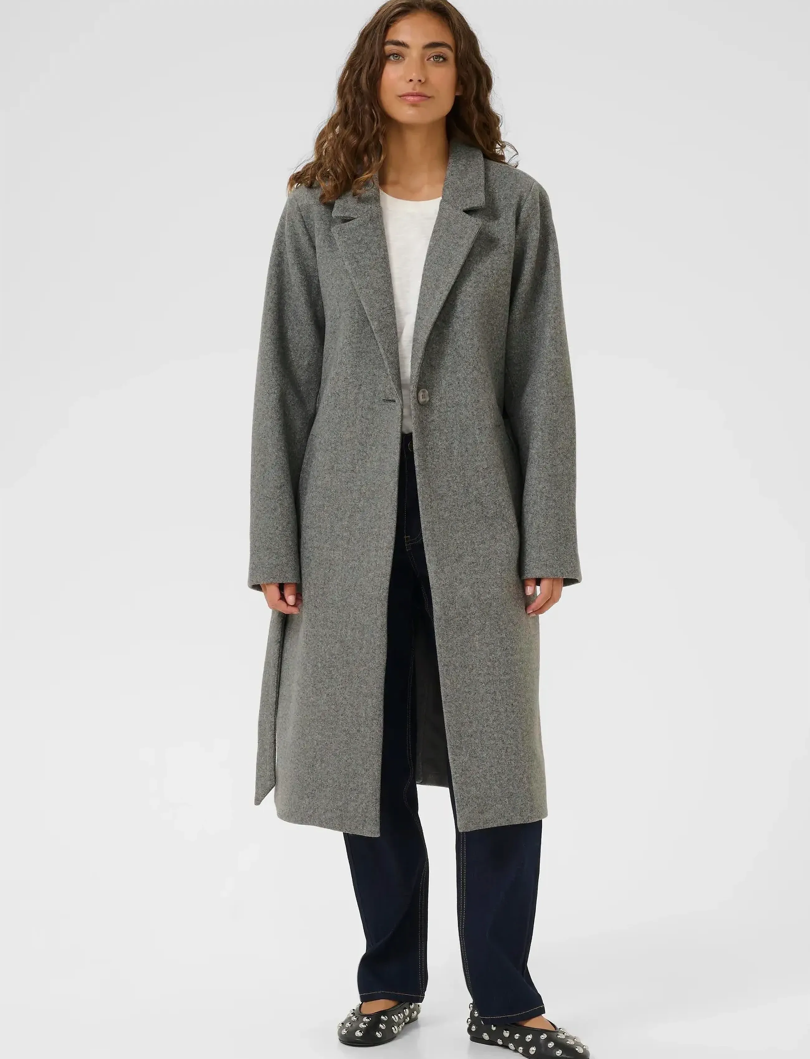 Culture CUpalona Coat - Kläder - CHARCOAL GRAY MELANGE / grey