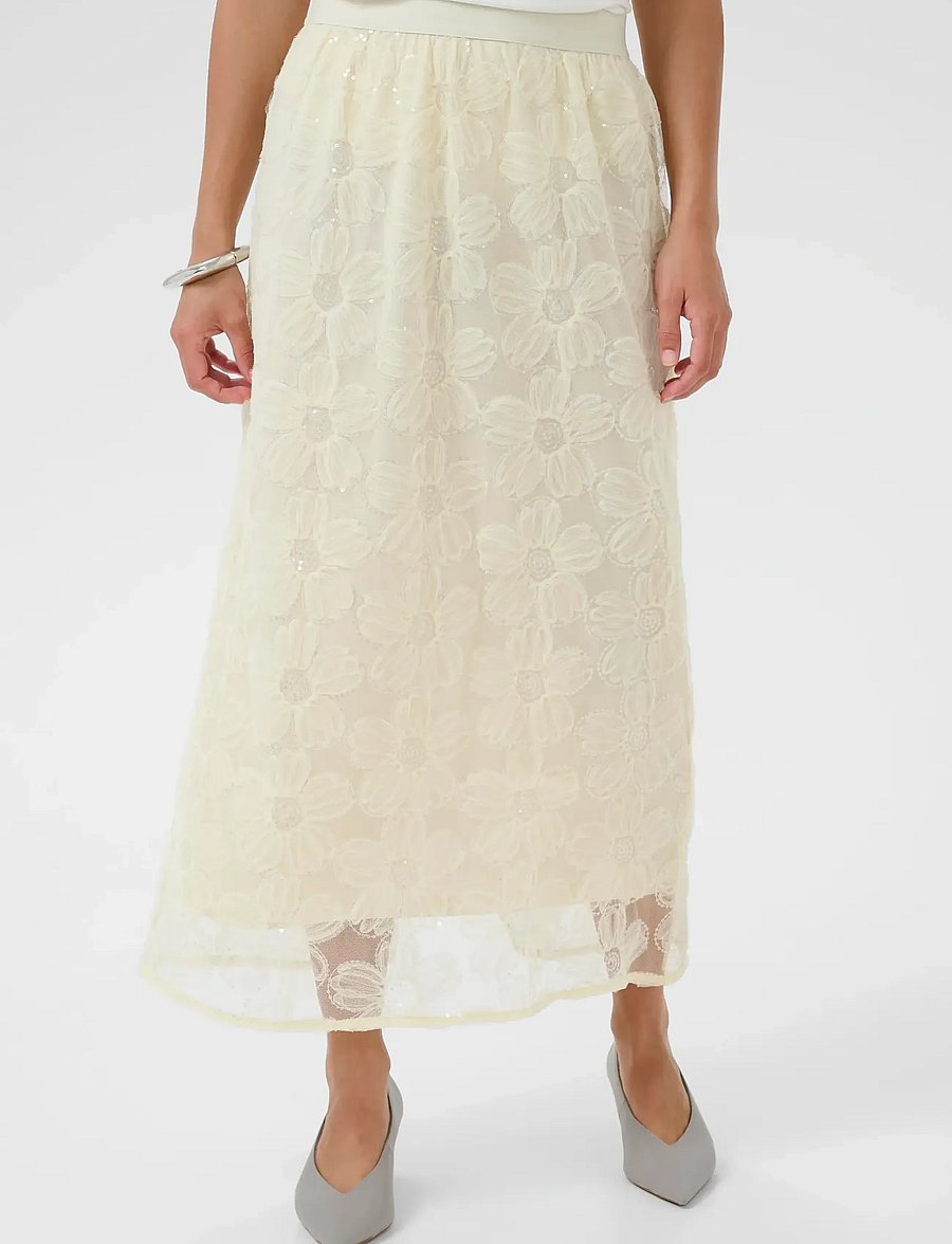 Culture - CUmera Skirt - pailletten-röcke - lemon meringue - 0