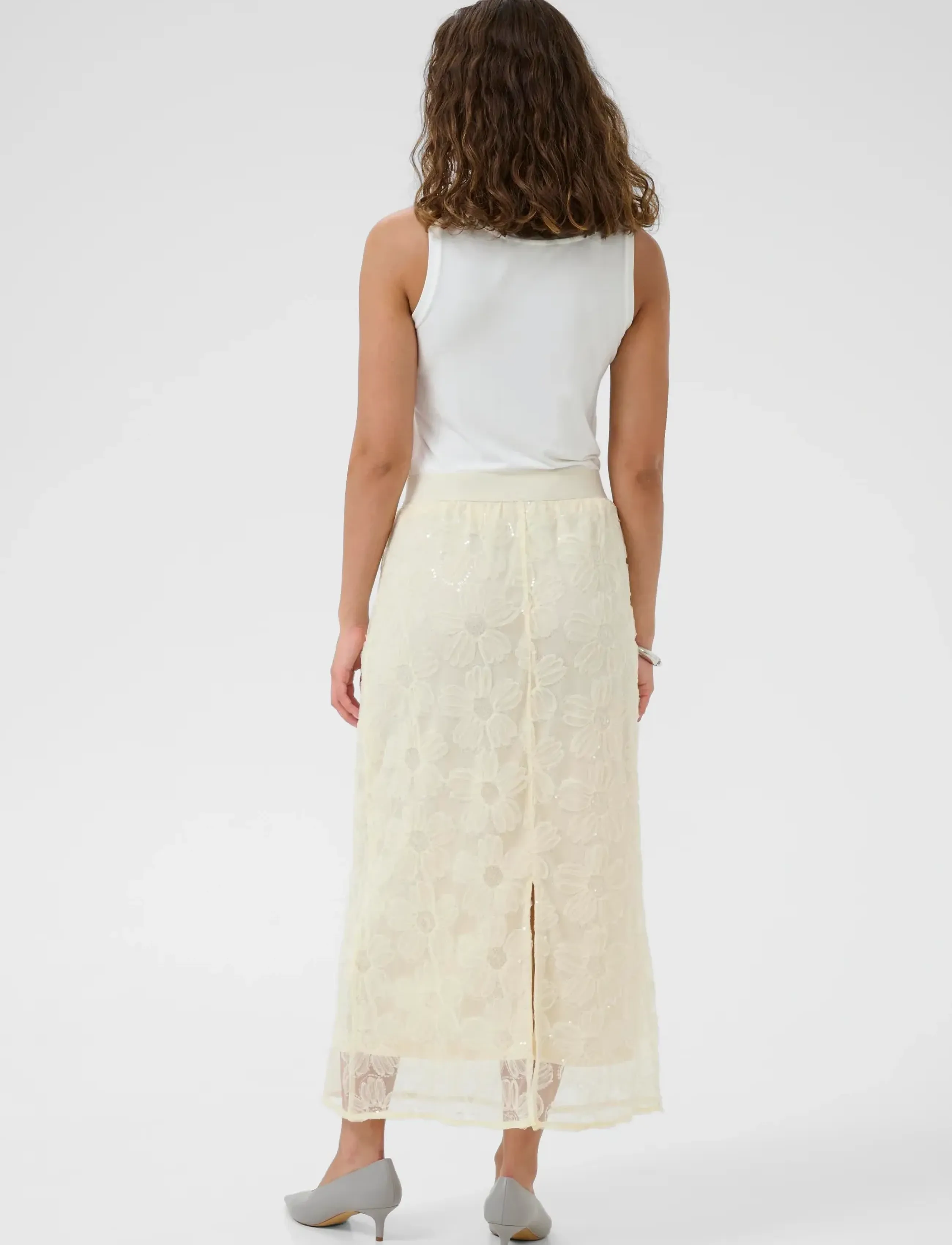 Culture - CUmera Skirt - midihameet - lemon meringue - 4