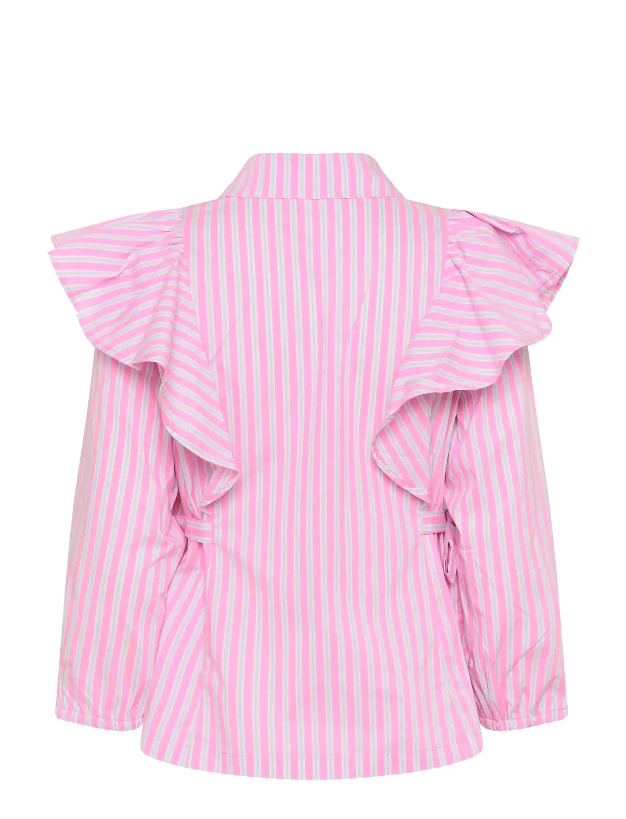 Culture - CUart Blouse - langærmede bluser - pink stripe - 2