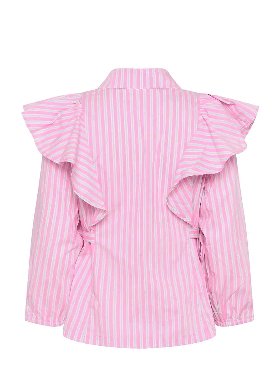 Culture - CUart Blouse - langærmede bluser - pink stripe - 2