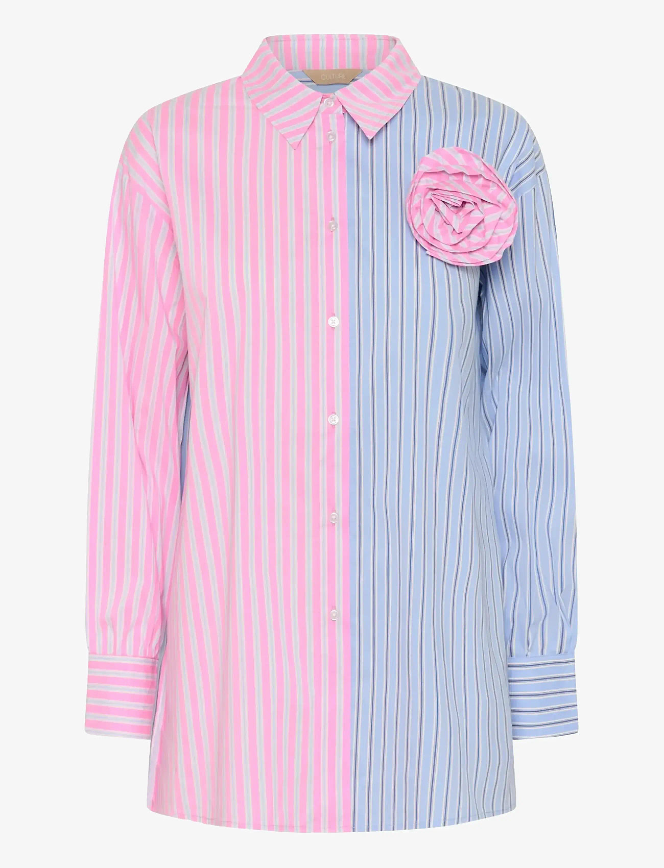 Culture - CUart Shirt - long-sleeved shirts - blue/pink stripe - 0