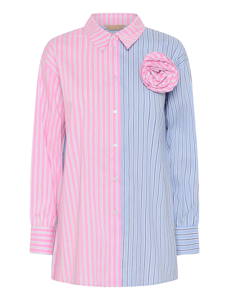 Culture - CUart Shirt - langärmlige hemden - blue/pink stripe - 0