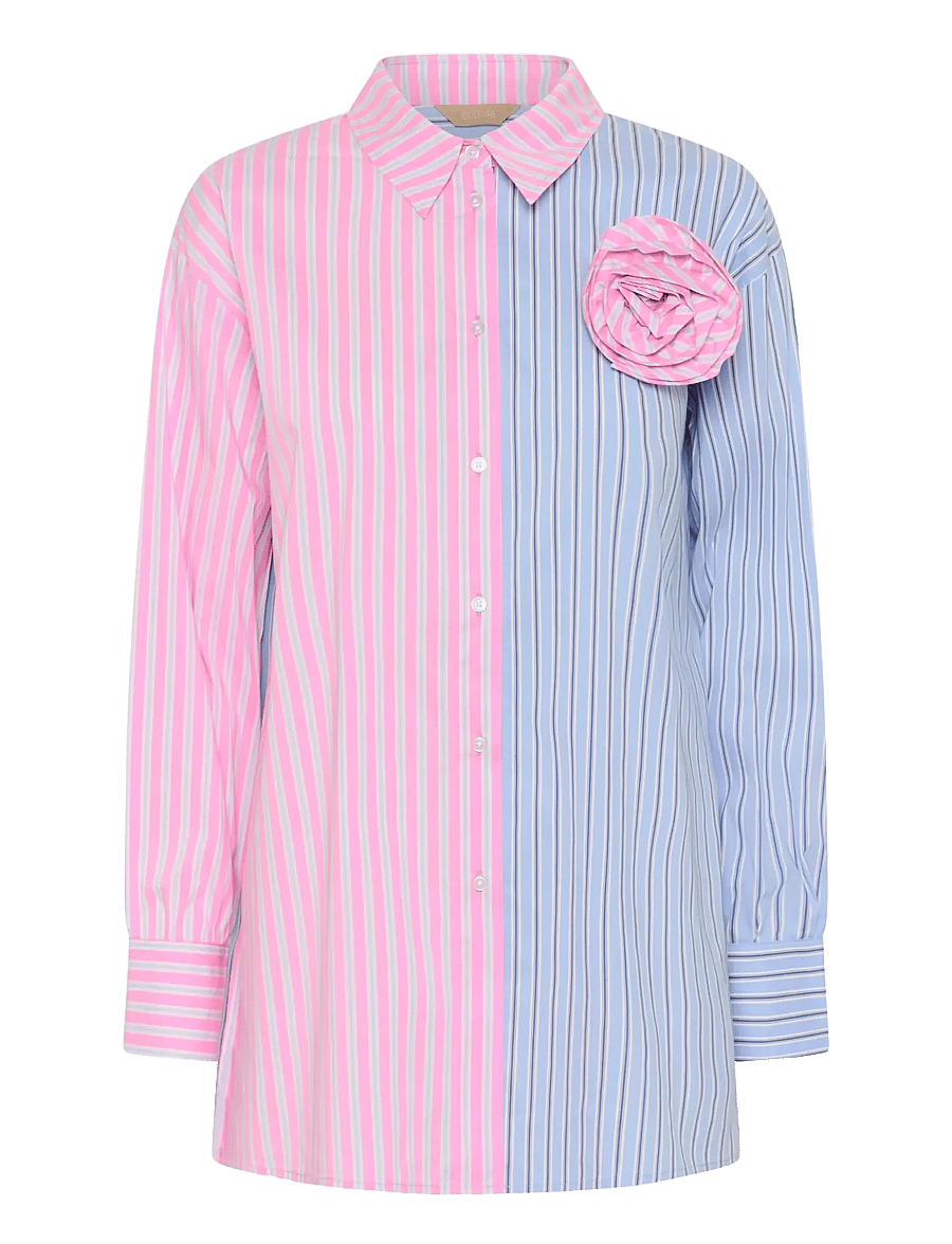 Culture - CUart Shirt - langärmlige hemden - blue/pink stripe - 0