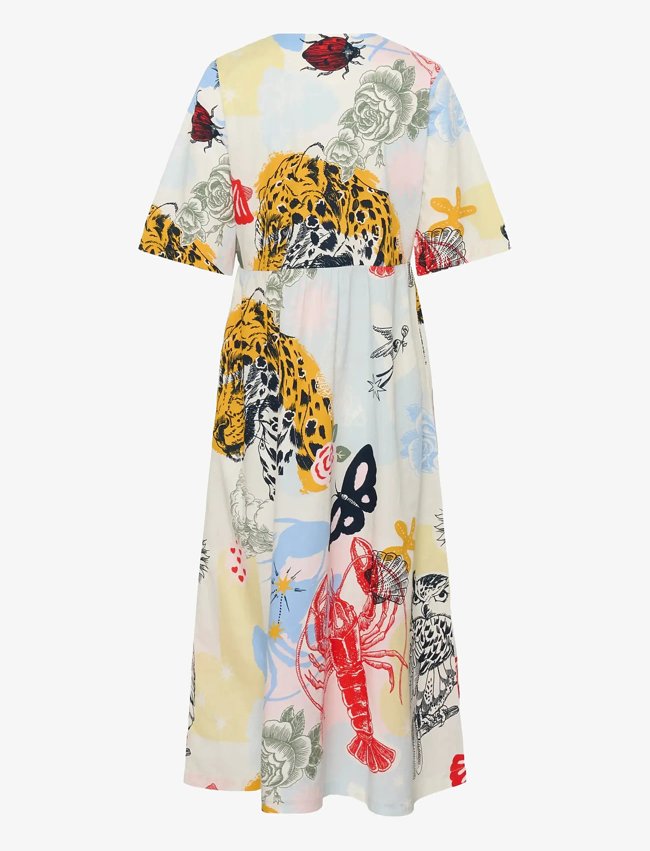 Culture - CUashmo Olena Long Dress - sommerkjoler - blue/red animal - 2