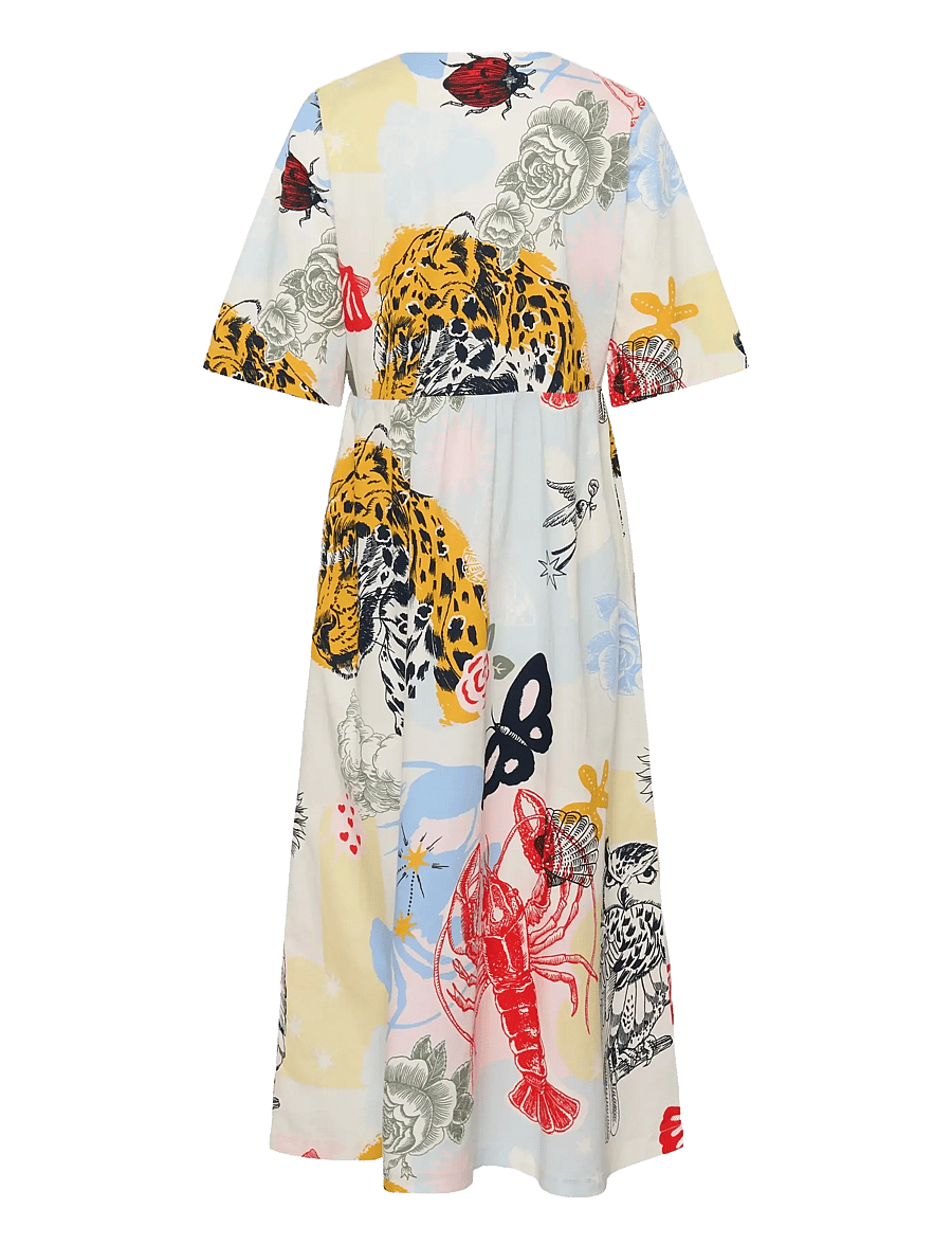 Culture - CUashmo Olena Long Dress - sommerkleider - blue/red animal - 2
