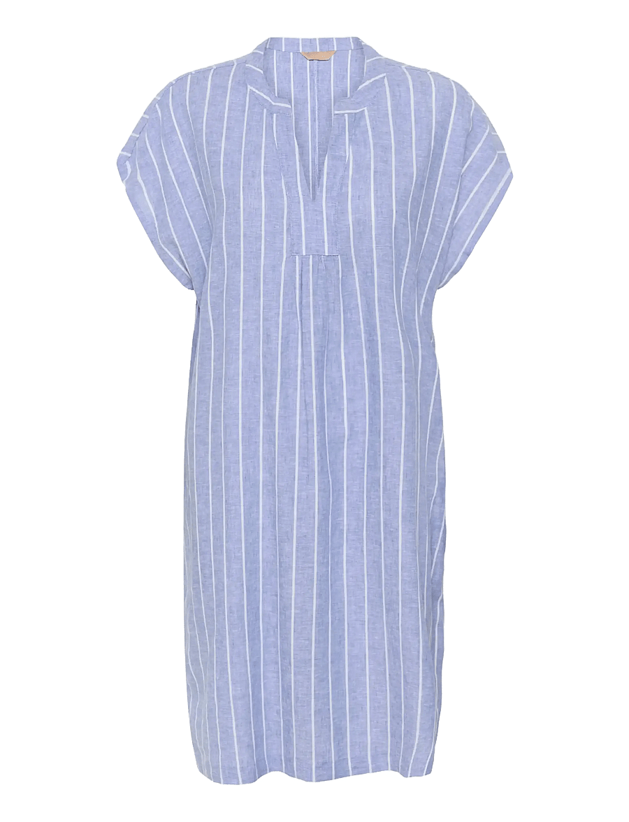 Culture - CUarletty Dress - summer dresses - powder blue/gardenia stripe - 1