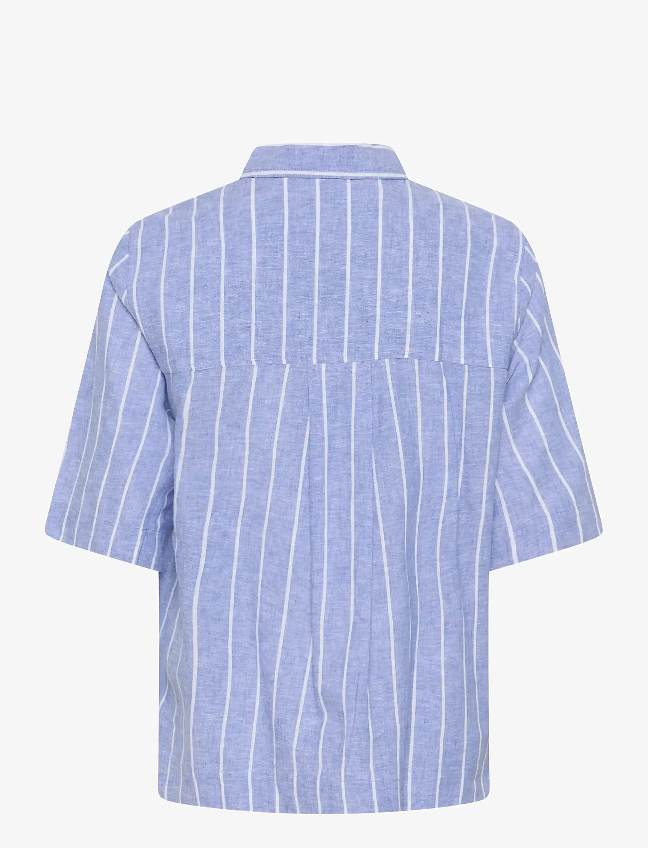 Culture - CUarletty Shirt - kortærmede skjorter - powder blue/gardenia stripe - 2