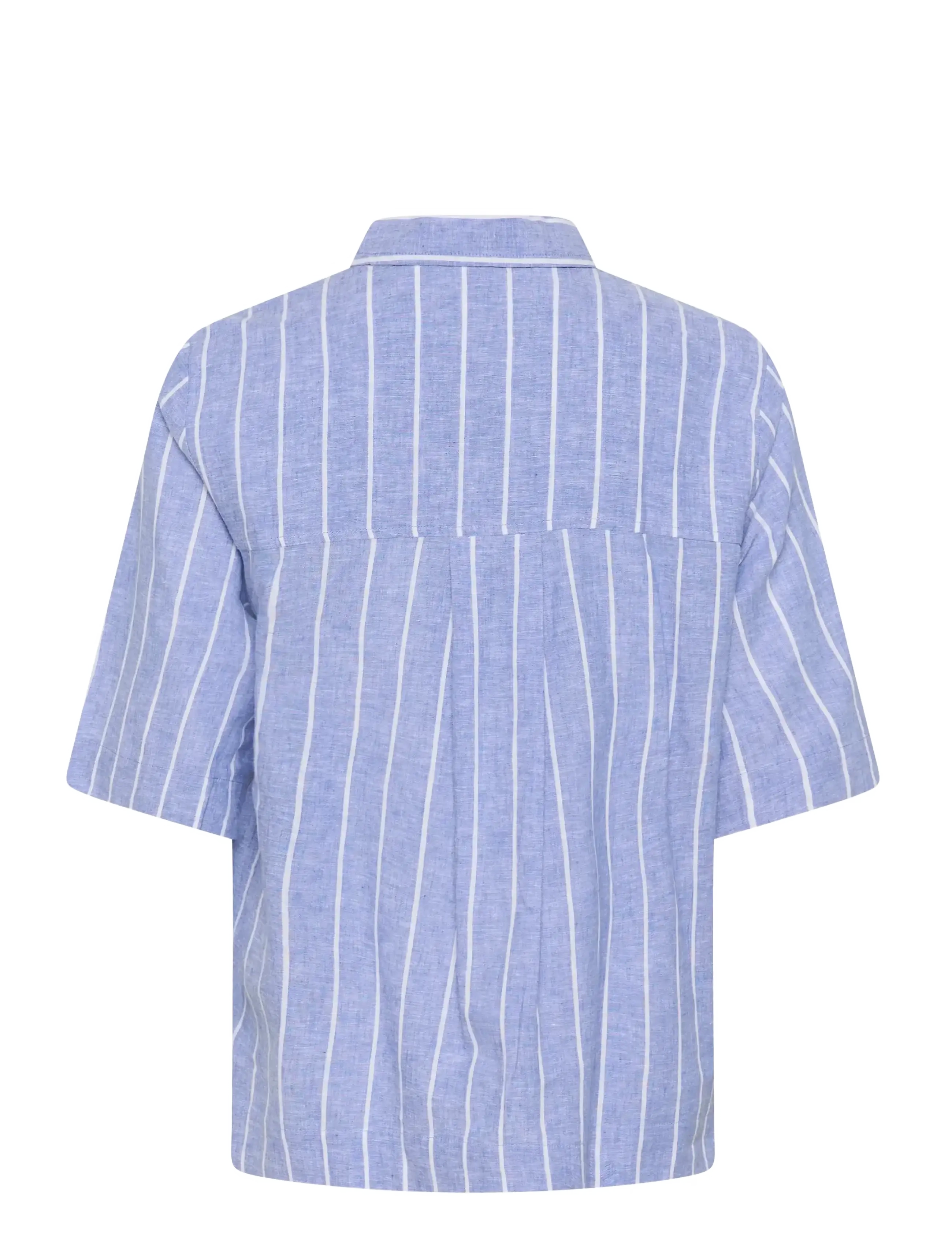 Culture - CUarletty Shirt - kurzärmlige hemden - powder blue/gardenia stripe - 2