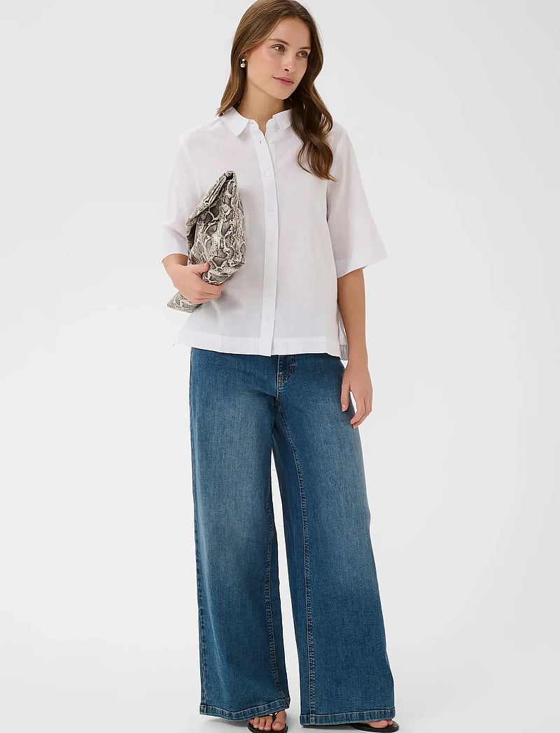 Culture - CUarletty Shirt - kortærmede skjorter - spring gardenia - 3