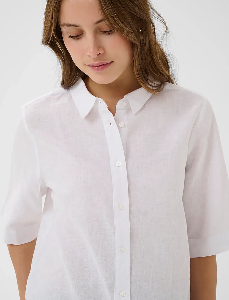 Culture - CUarletty Shirt - kortærmede skjorter - spring gardenia - 5