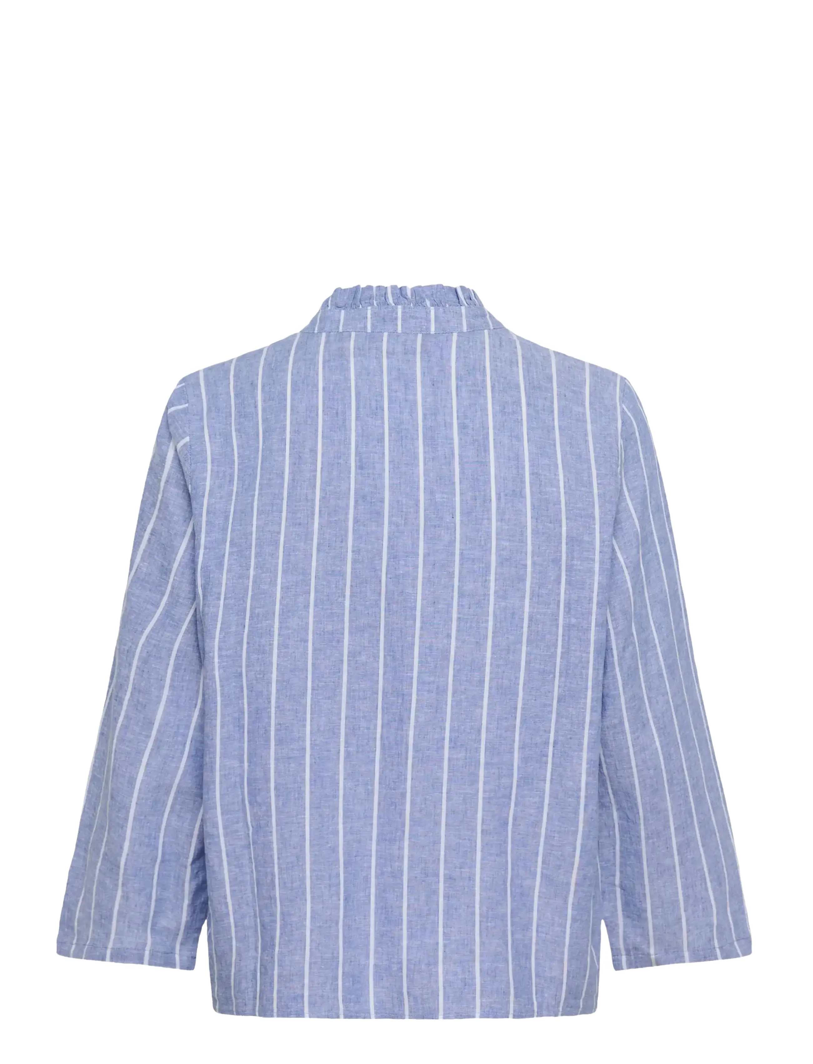 Culture - CUarletty Blouse - linneskjortor - powder blue/gardenia stripe - 2