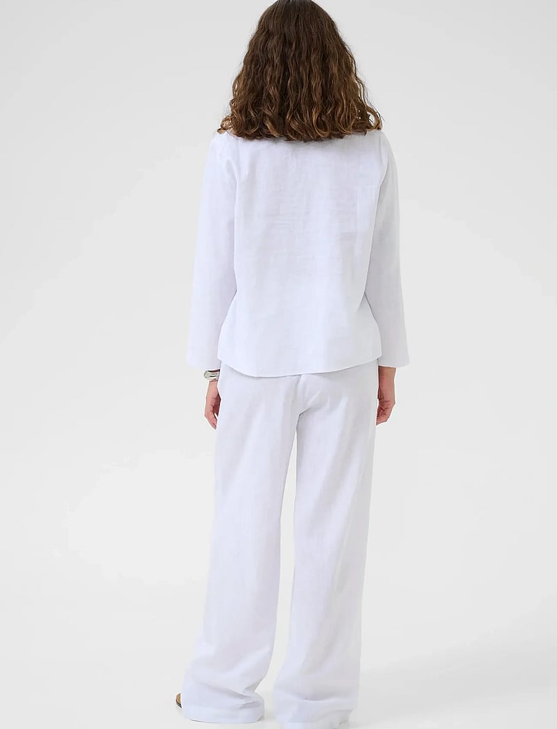 Culture - CUarletty Blouse - hørskjorter - spring gardenia - 4