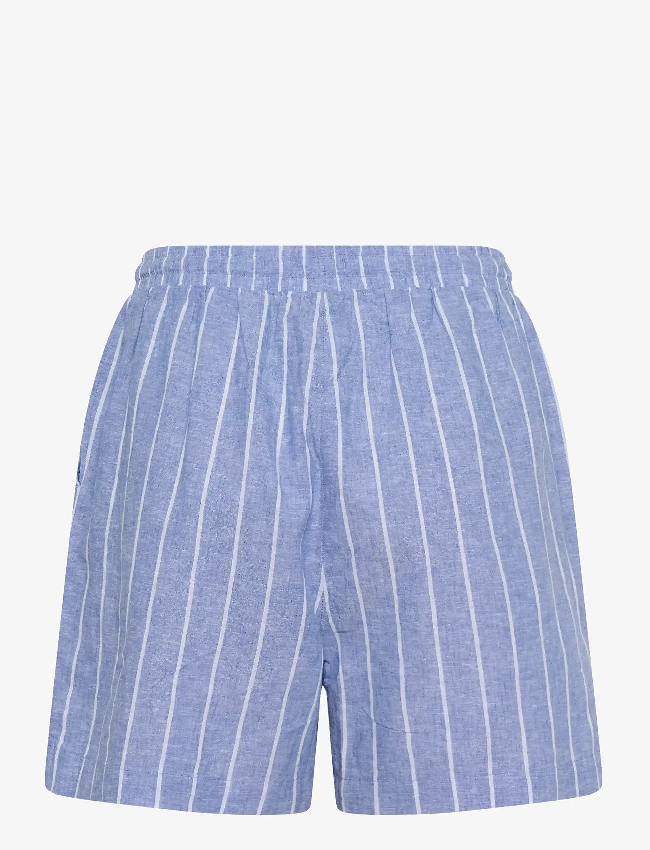 Culture - CUarletty Shorts - linen shorts - powder blue/gardenia stripe - 2