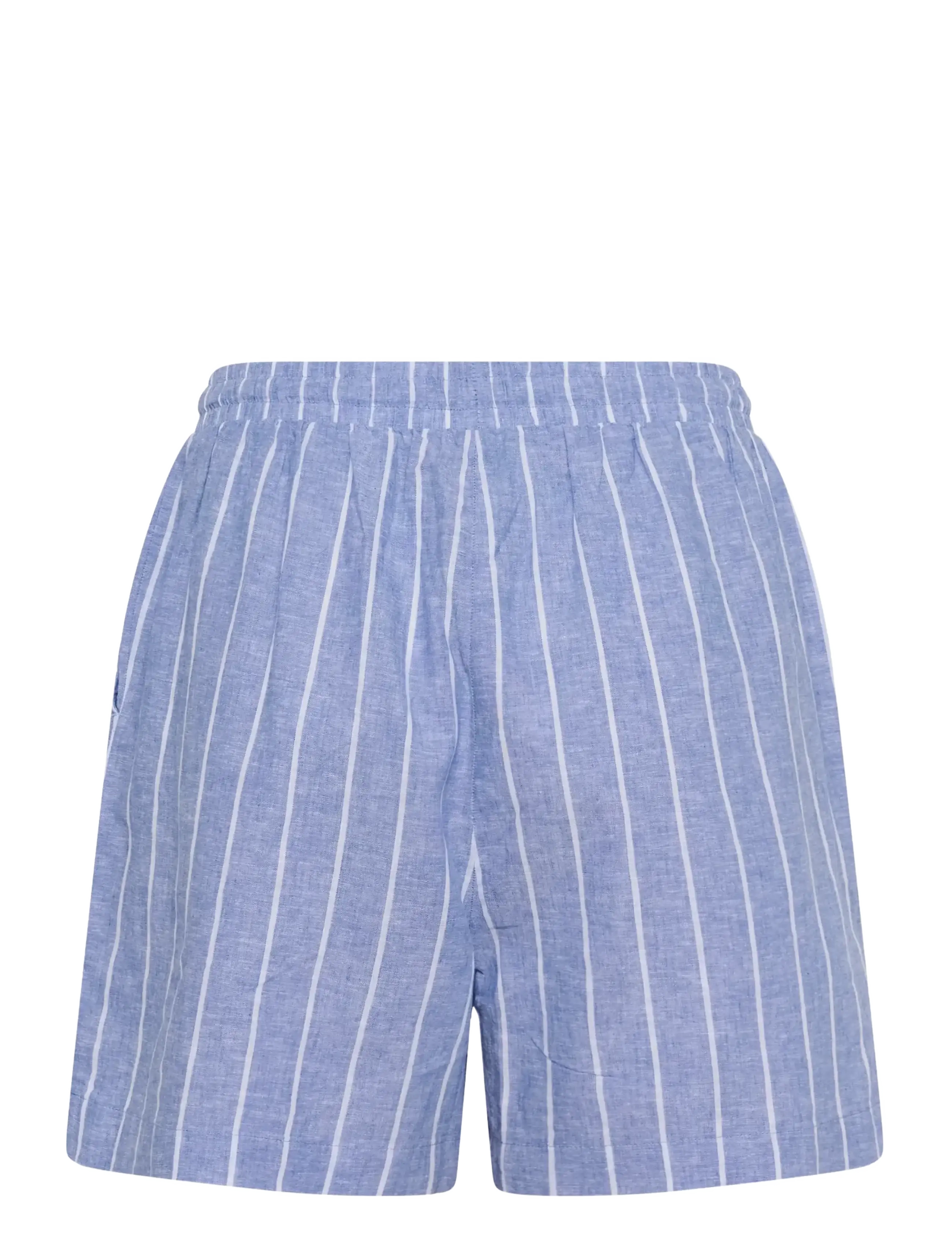 Culture - CUarletty Shorts - linneshorts - powder blue/gardenia stripe - 2