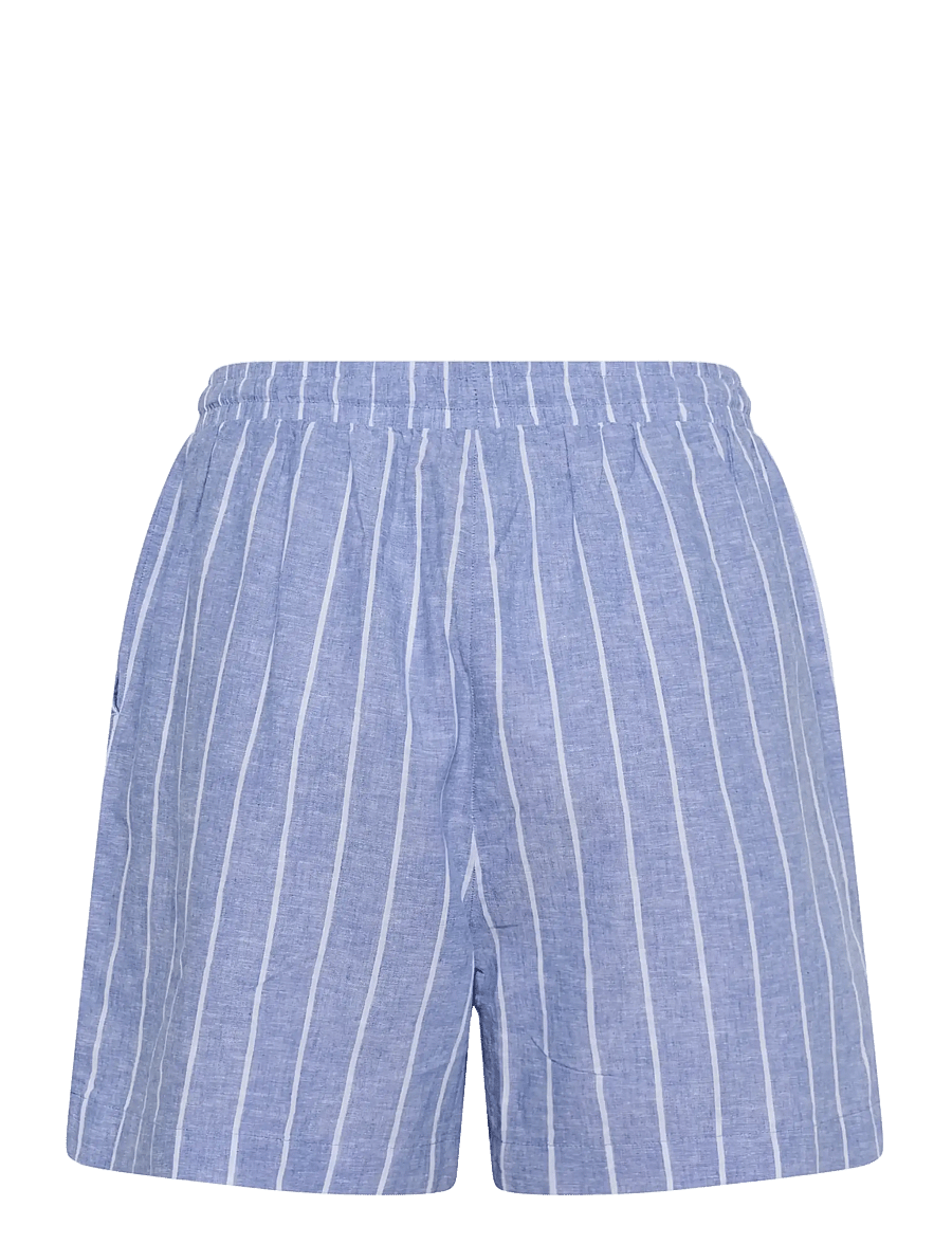 Culture - CUarletty Shorts - hørshorts - powder blue/gardenia stripe - 2