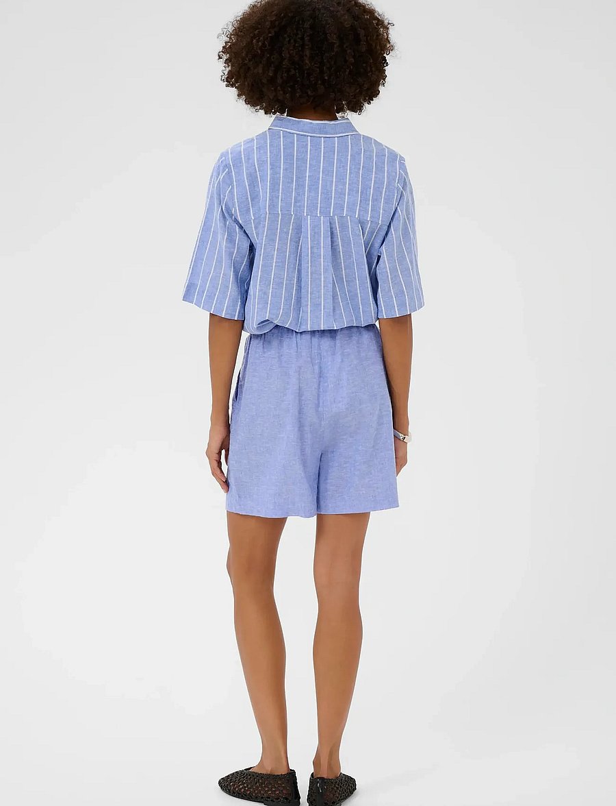 Culture - CUarletty Shorts - leinen-shorts - powder blue - 3