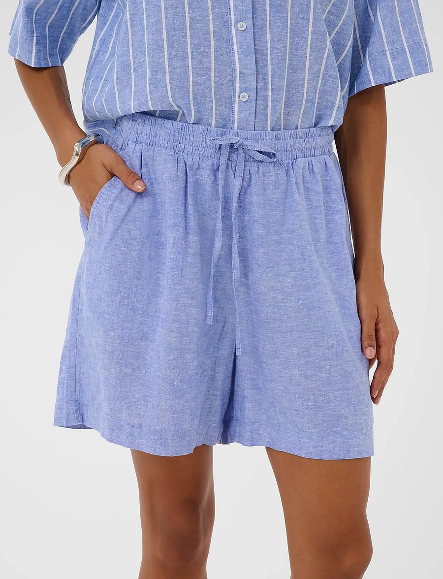 Culture - CUarletty Shorts - leinen-shorts - powder blue - 4