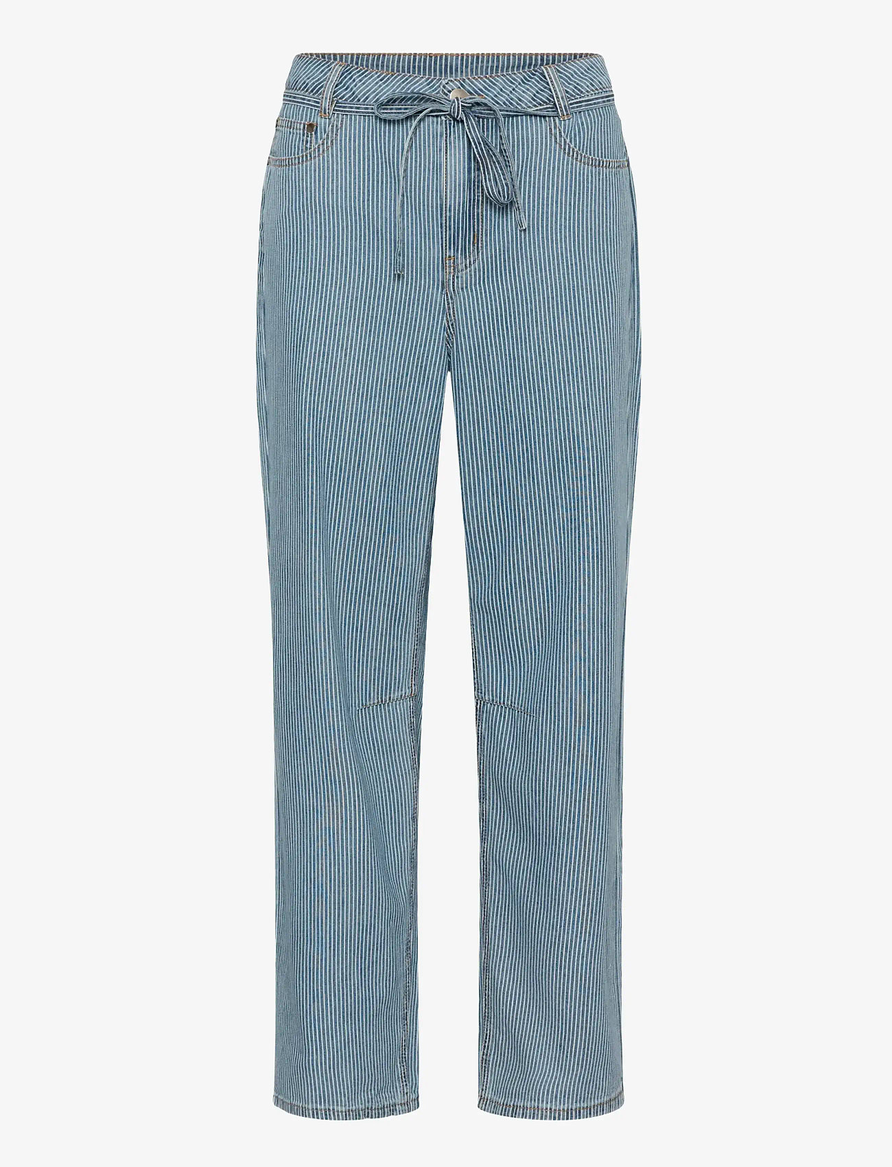 Culture - CUayna Barrel Pants - straight jeans - blue/white stripe - 1