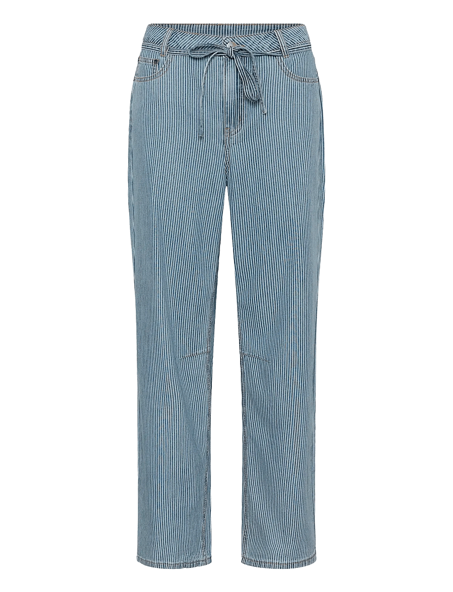 Culture - CUayna Barrel Pants - straight jeans - blue/white stripe - 1
