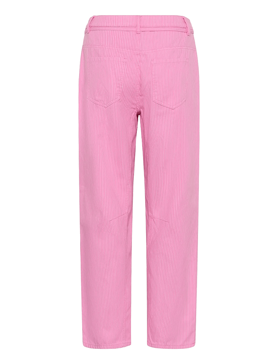 Culture - CUayna Barrel Pants - suorat farkut - pink stripe - 2