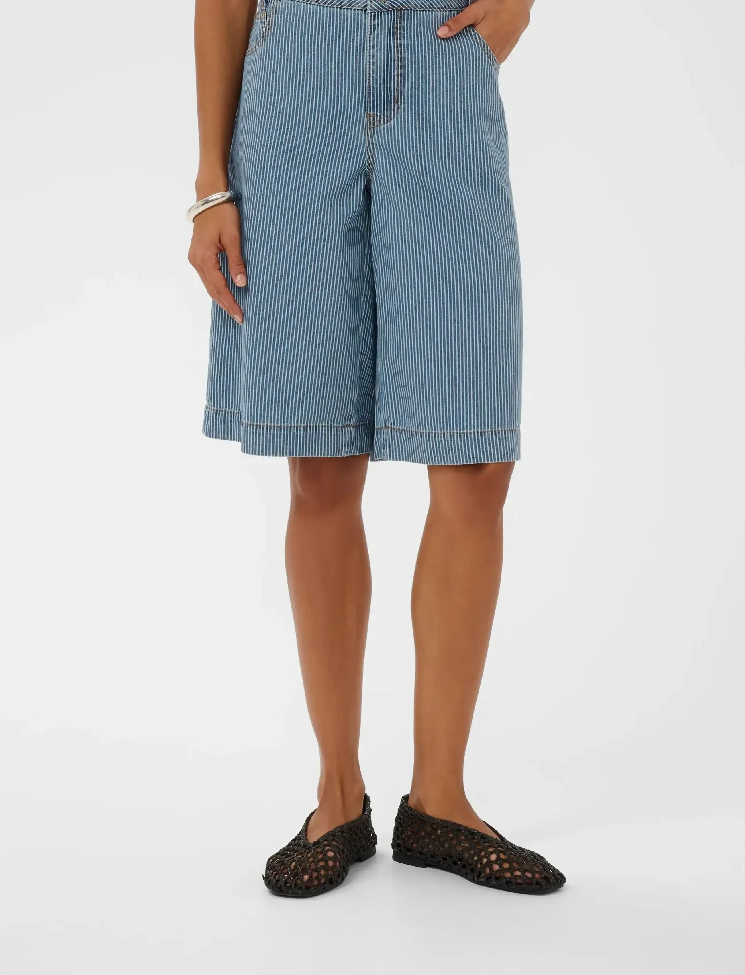 Culture Cuayna City Shorts, 42, Blue, Shorts > Bermudas, Dame