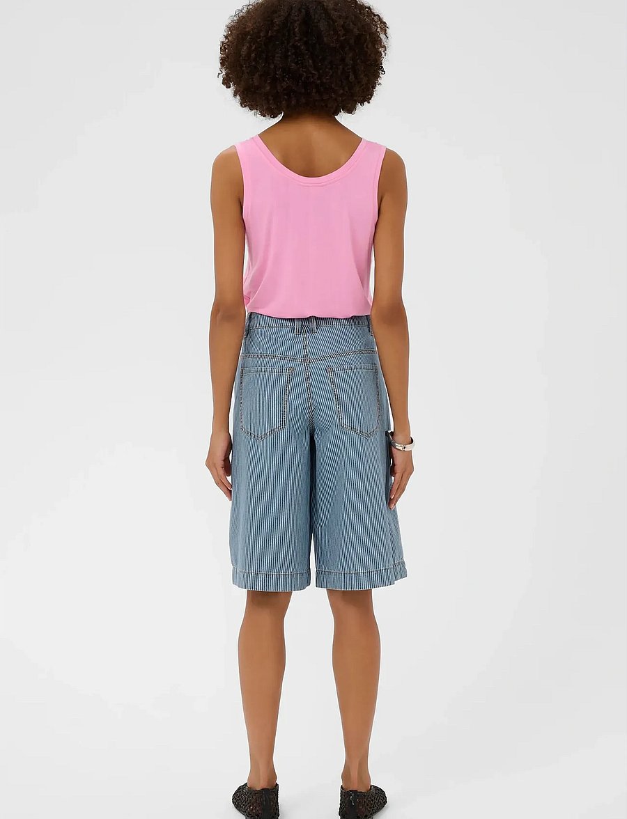 Culture - CUayna City Shorts - jeansshorts - blue/white stripe - 4
