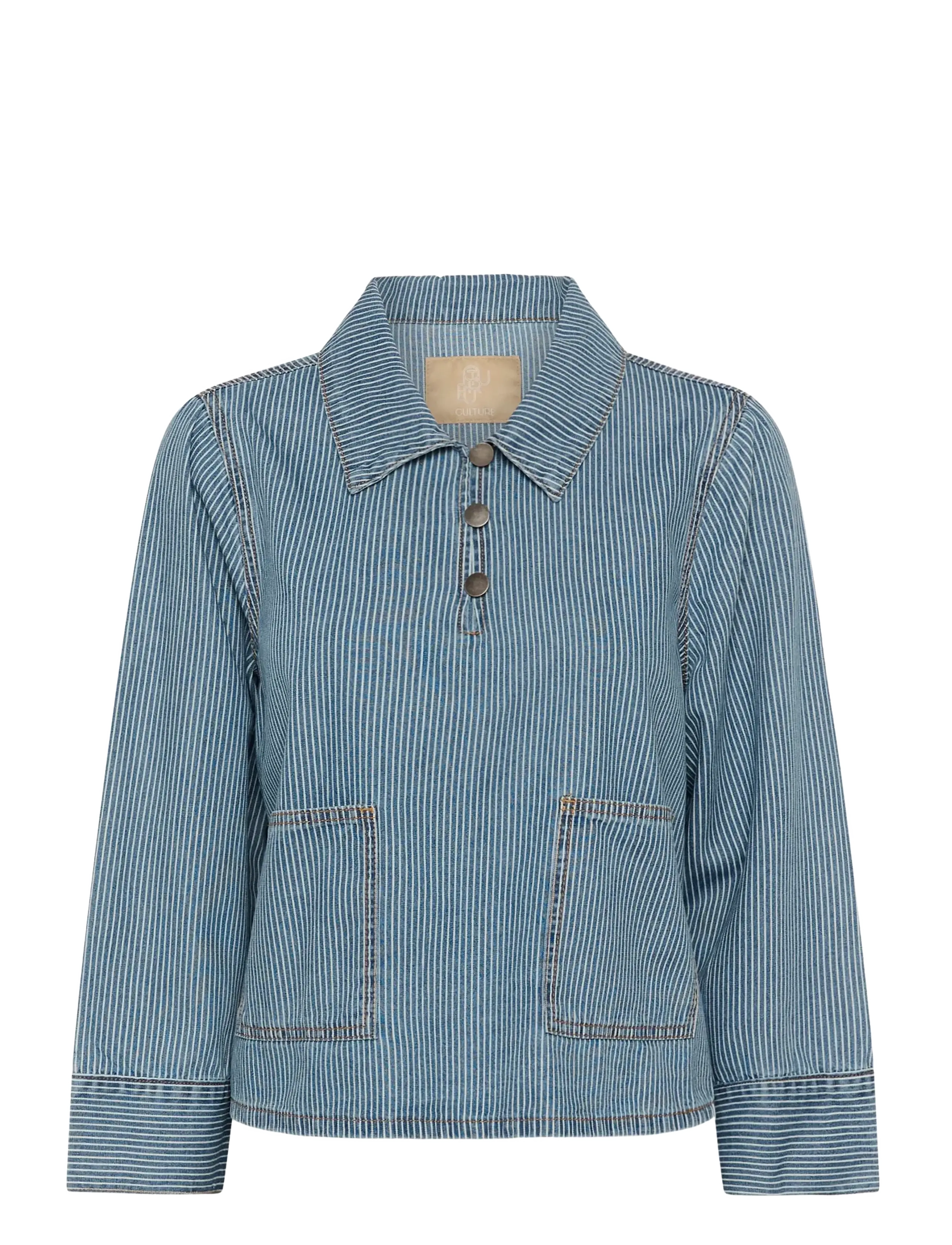 Culture CUayna Shirtjacket - Jeansmode - BLUE/WHITE STRIPE / blue