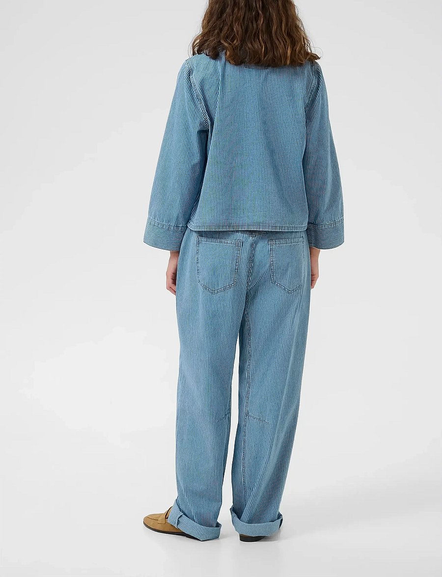 Culture - CUayna Shirtjacket - denim shirts - blue/white stripe - 4