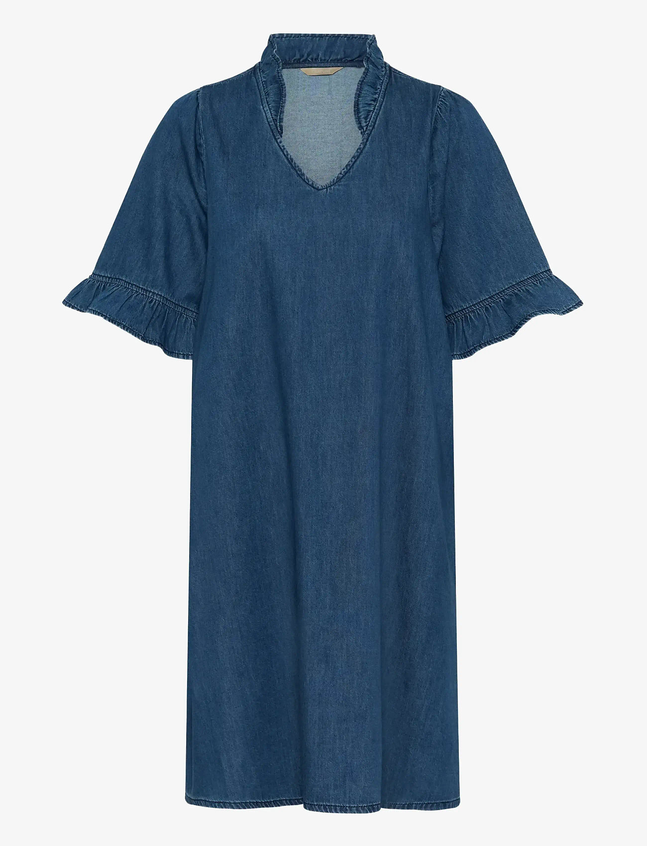 Culture - CUlava Arpa Dress - sommerkjoler - dark blue wash - 1