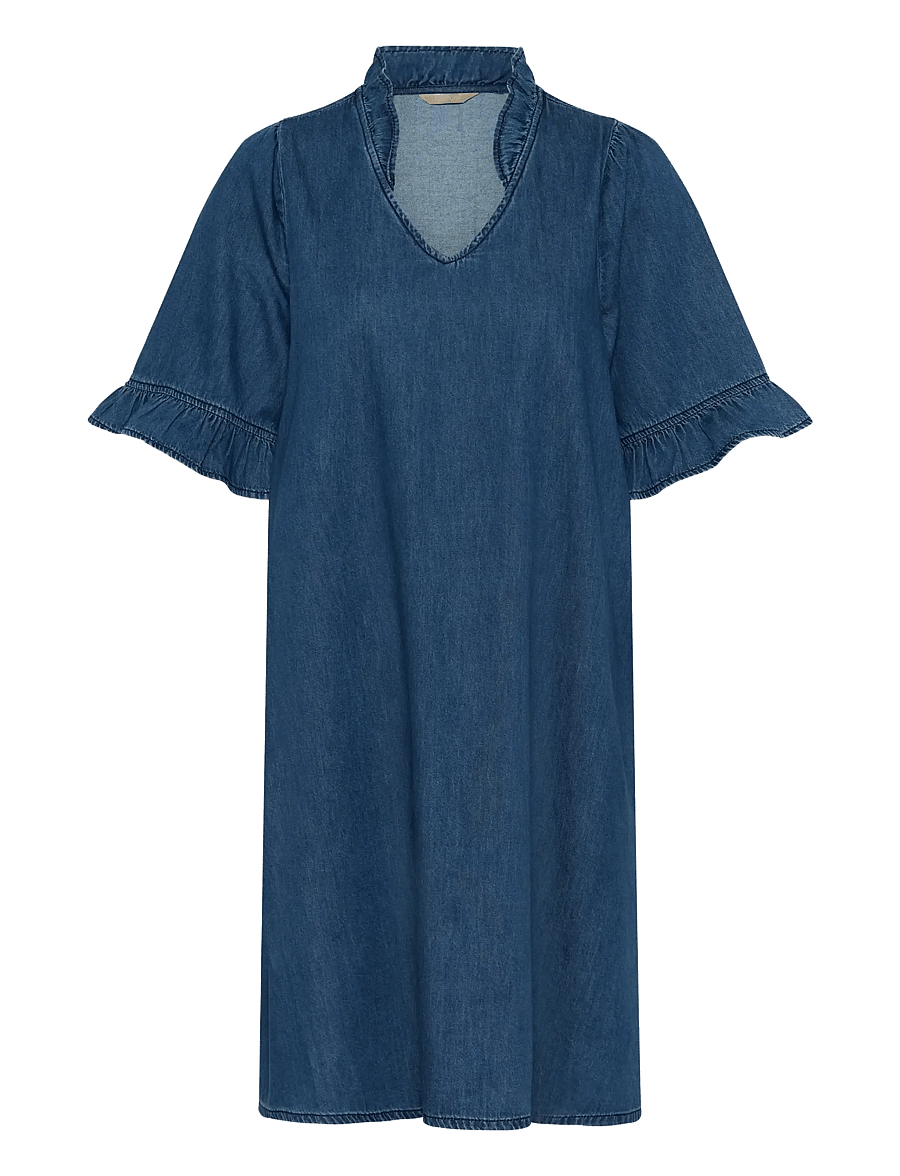 Culture - CUlava Arpa Dress - sommerkleider - dark blue wash - 1