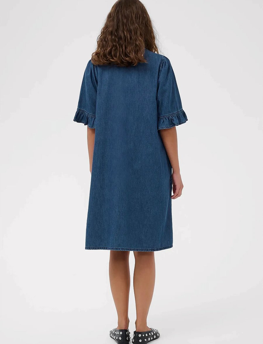 Culture - CUlava Arpa Dress - sommerkleider - dark blue wash - 3