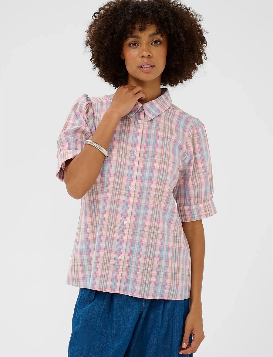 Culture - CUjada Shirt - kortärmade skjortor - multi checks - 0