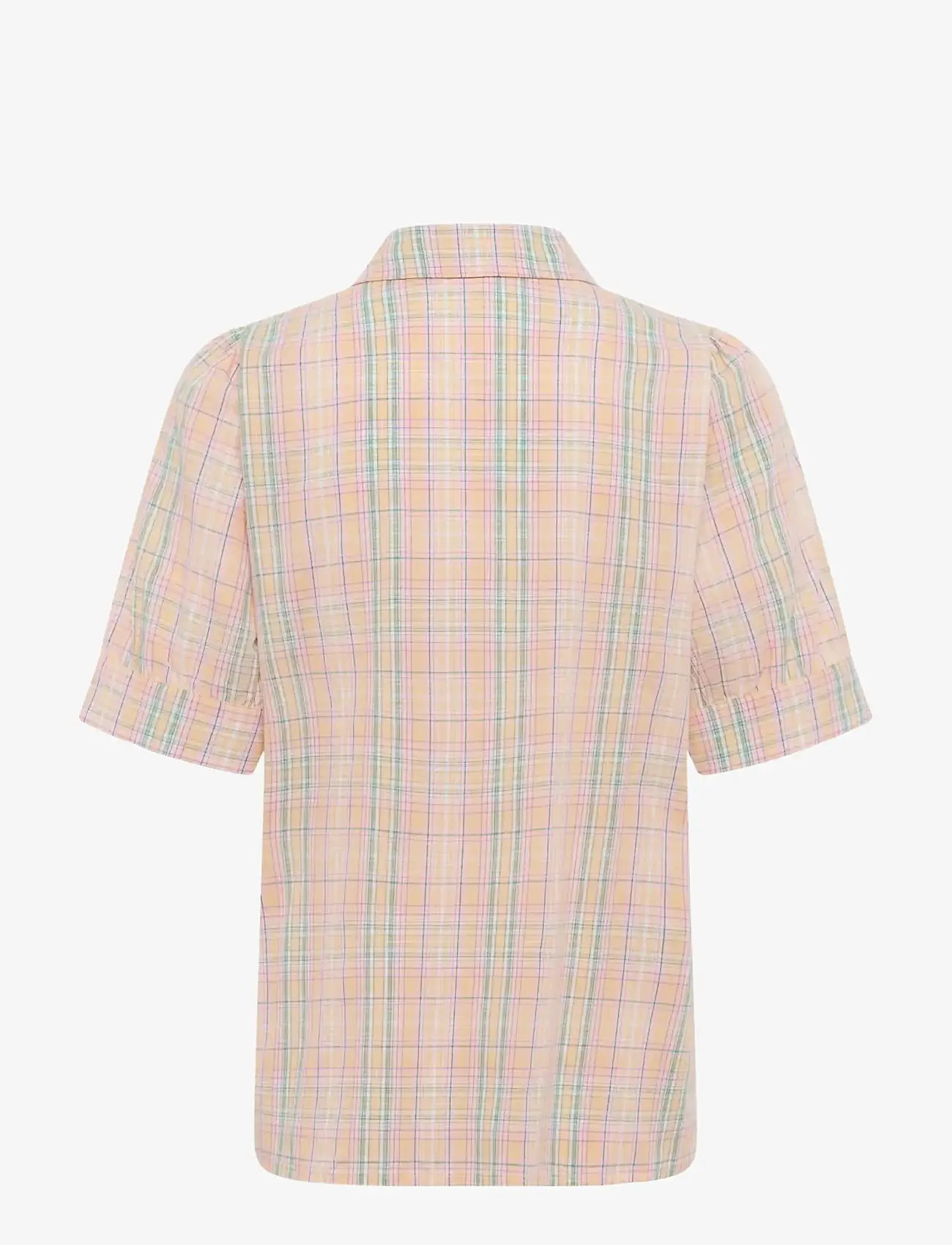 Culture - CUjada Shirt - kortærmede skjorter - yellow check - 1
