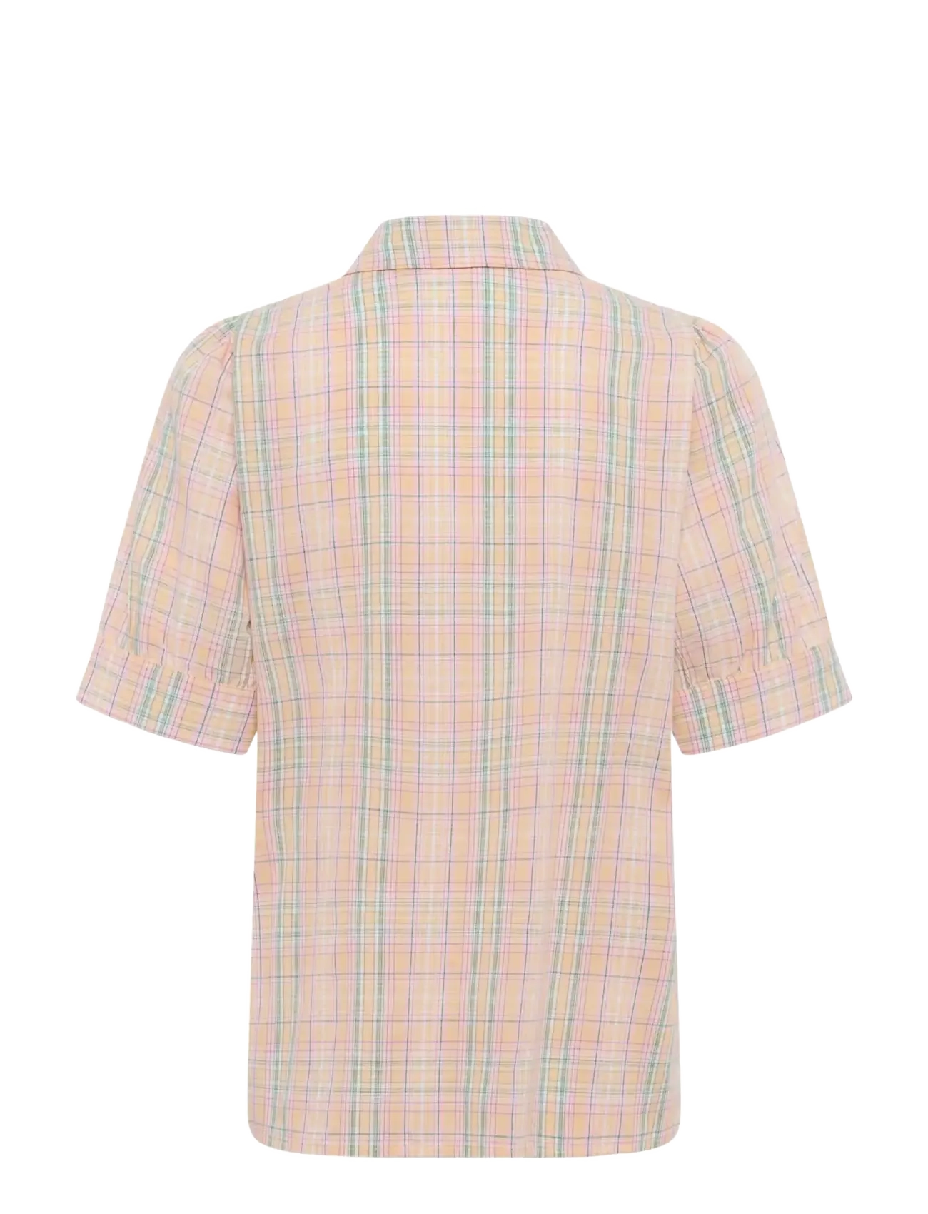 Culture - CUjada Shirt - kortærmede skjorter - yellow check - 1