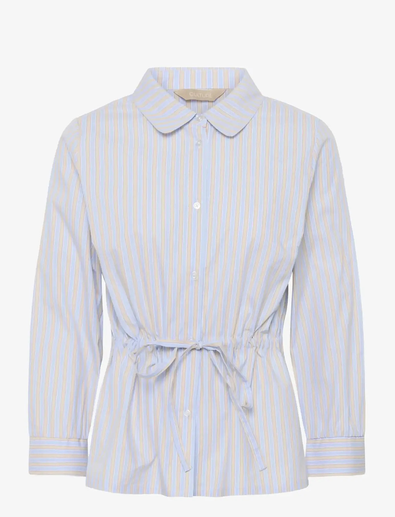 Culture - CUelia Shirt - langärmlige hemden - blue/yellow/white stripe - 1