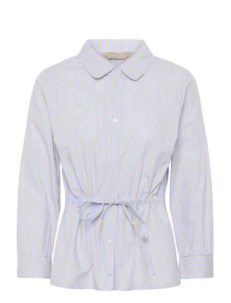 Culture - CUelia Shirt - langärmlige hemden - blue/yellow/white stripe - 1