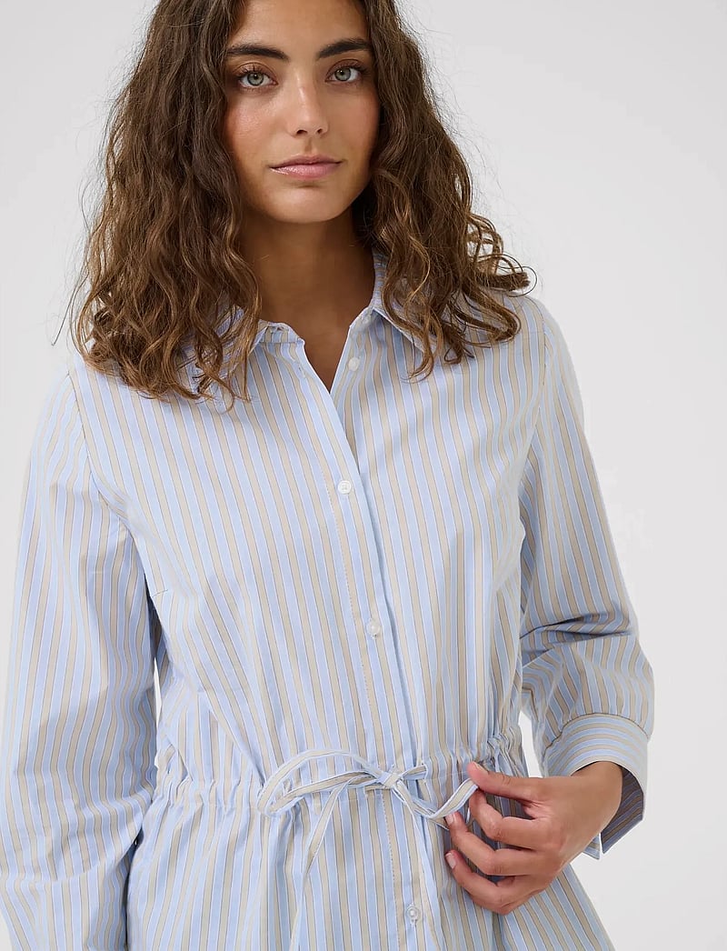 Culture - CUelia Shirt - langärmlige hemden - blue/yellow/white stripe - 5