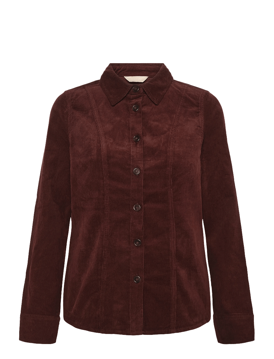 Culture - CUbetonia Rhaena Shirt - long-sleeved shirts - chocolate truffle - 0