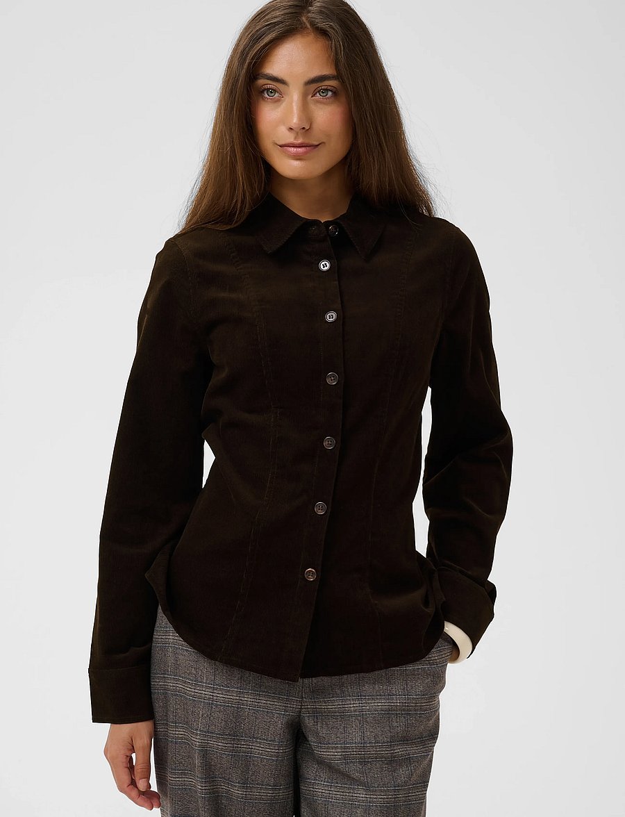 Culture - CUbetonia Rhaena Shirt - langärmlige hemden - coffee bean - 2