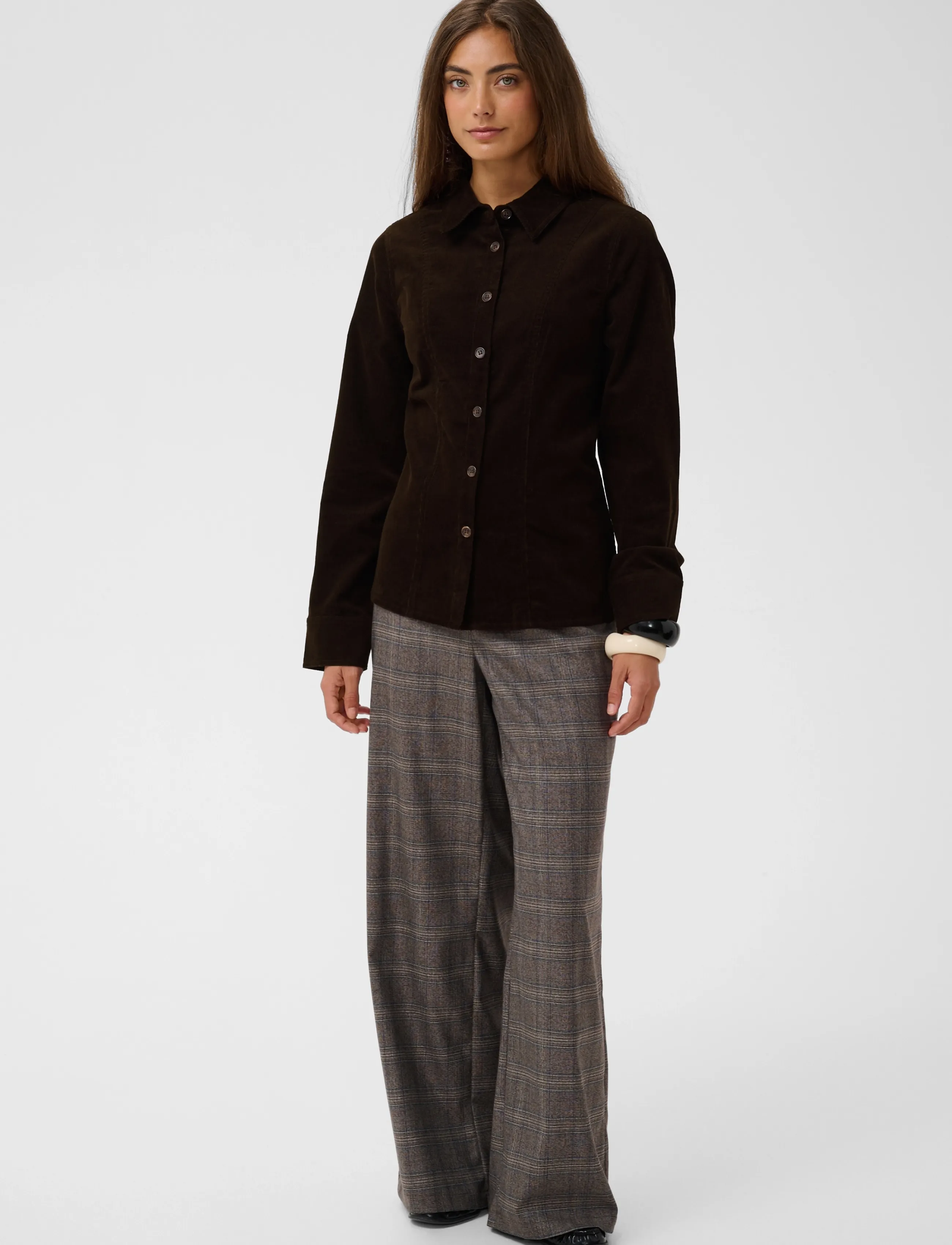 Culture - CUbetonia Rhaena Shirt - langärmlige hemden - coffee bean - 3