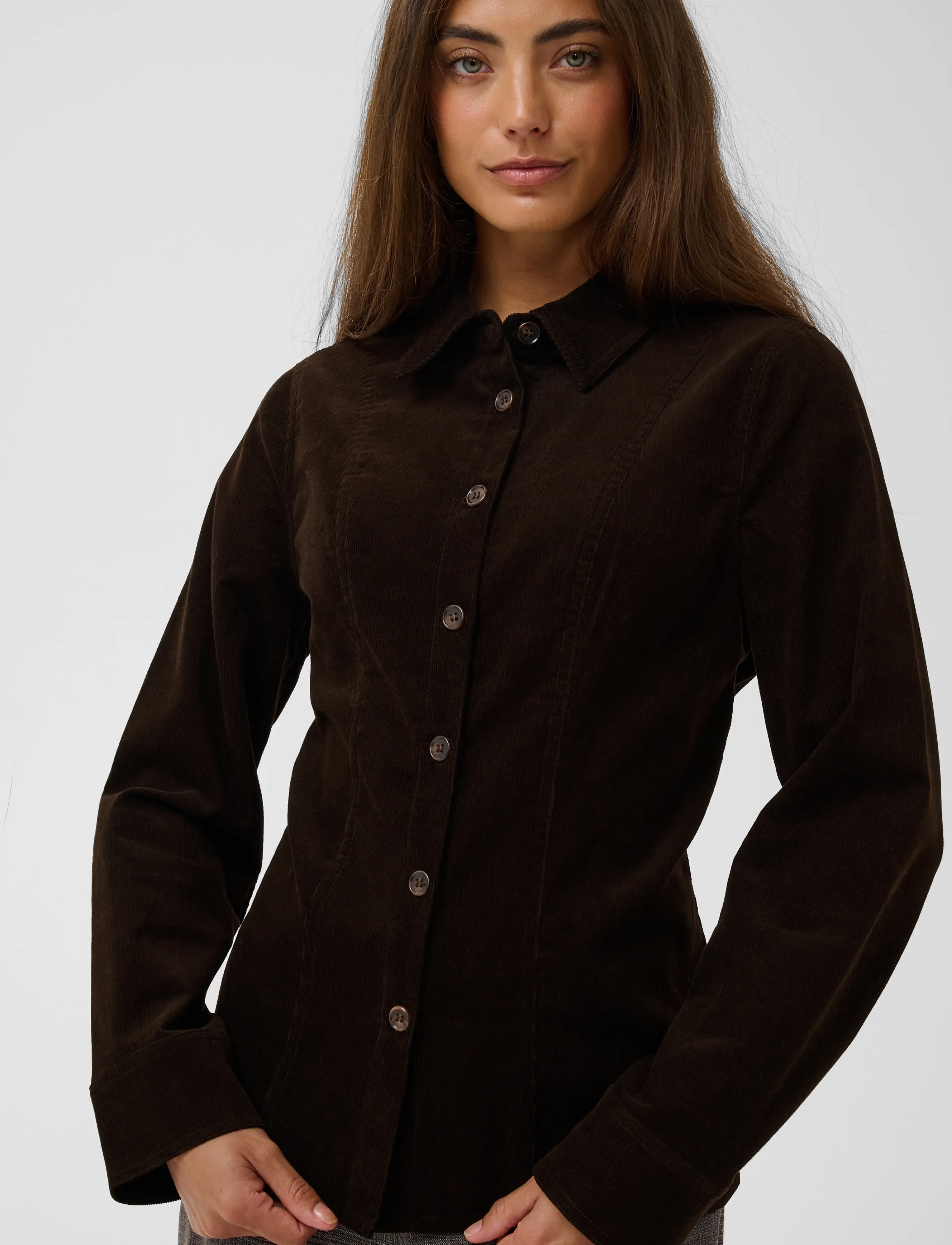 Culture - CUbetonia Rhaena Shirt - langärmlige hemden - coffee bean - 5